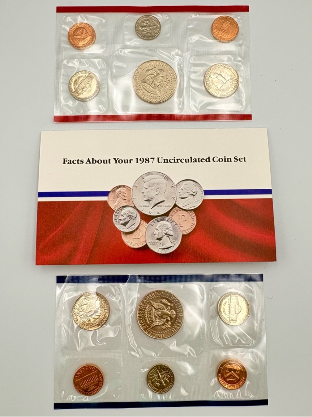 1987 Philadelphia and Denver United States Mint Uncirculated Coin Set 2-Pack - Picture 5 of 9
